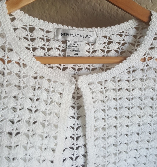 💐CROCHET KNIT SWEATER SUPER CUTE! {XS} NWOT - Picture 3 of 5